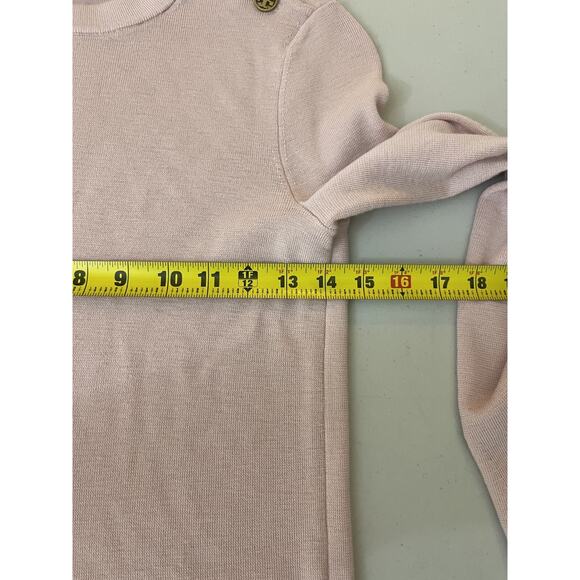 Tory Burch Kimberly Sweater S Merino Wool Coquette Preppy Minimalist Old Money - Picture 13 of 14